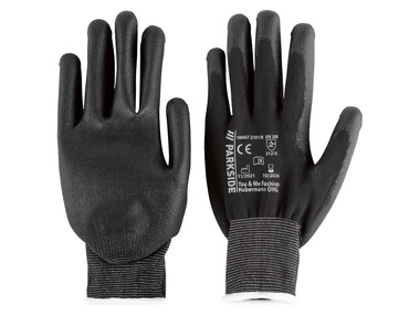 PARKSIDE® Pracovné rukavice, 2 páry, čierne