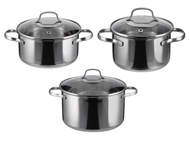 SILVERCREST® Súprava hrncov z ušľachtilej ocele Premium