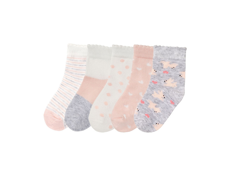 Prejsť na zobrazenie na celú obrazovku: lupilu Dievčenské ponožky pre bábätká, 5 párov – obrázok 2