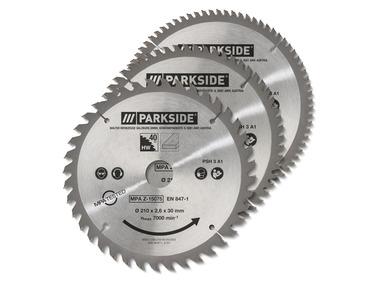 PARKSIDE® Súprava pílových kotúčov PSH 3 A1, 3-dielna
