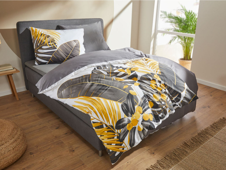 Prejsť na zobrazenie na celú obrazovku: LIVARNO home Obojstranná posteľná bielizeň z bavlneného saténu, 140 x 200 cm – obrázok 6