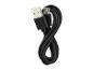 Čierny USB kábel s micro USB konektorom.