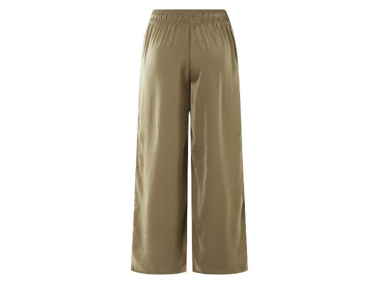 esmara® Dámske široké nohavice (kaki, S (36/38))