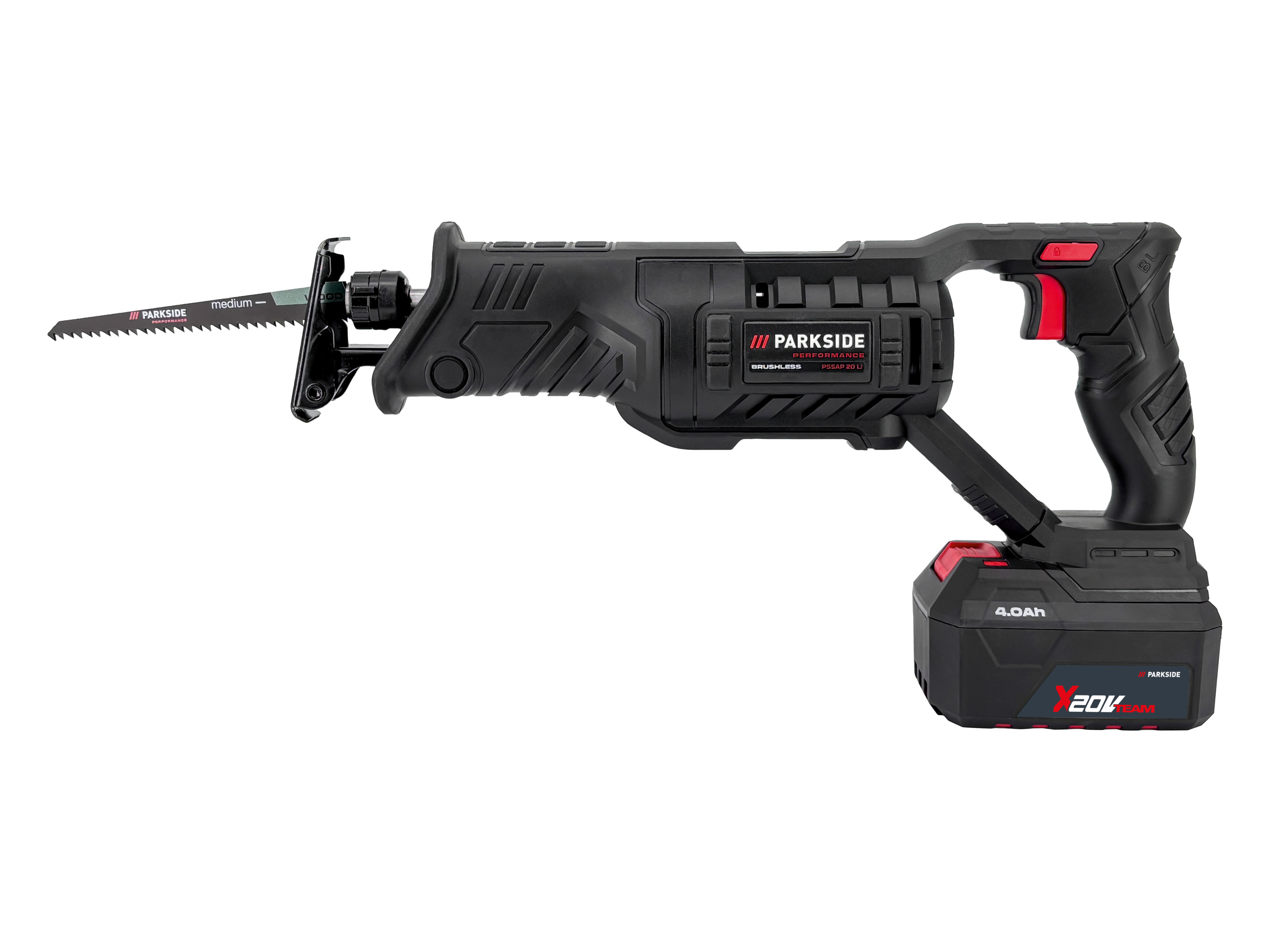 PARKSIDE PERFORMANCE® Aku chvostová píla s príslušenstvom PSSAP 20 Li E5