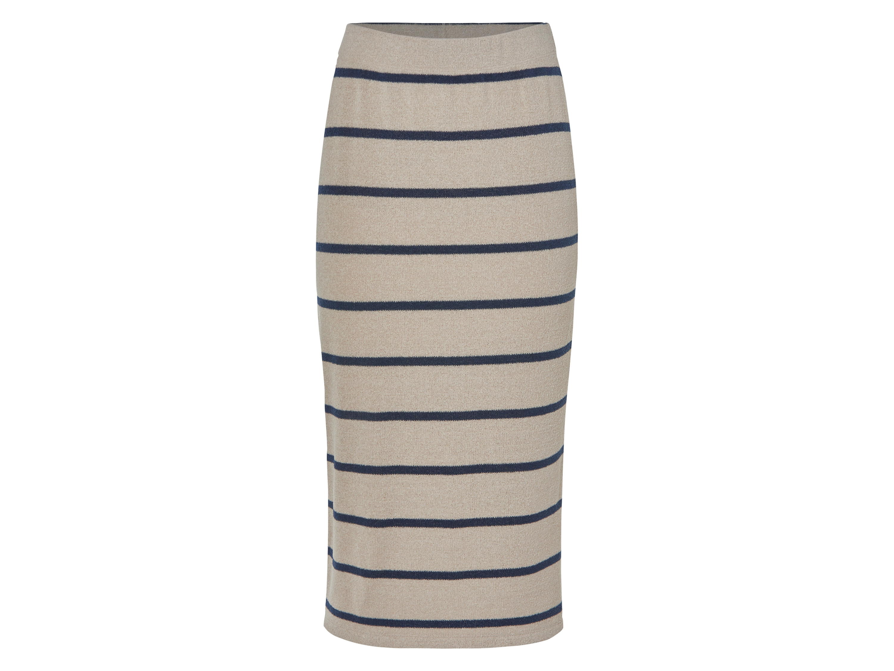 esmara® Dámska midi sukňa (béžová/námornícka modrá, XS (32/34))