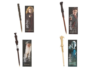 The Noble Collection Pero v tvare čarodejníckeho prútika a záložka, 2-dielna súprava