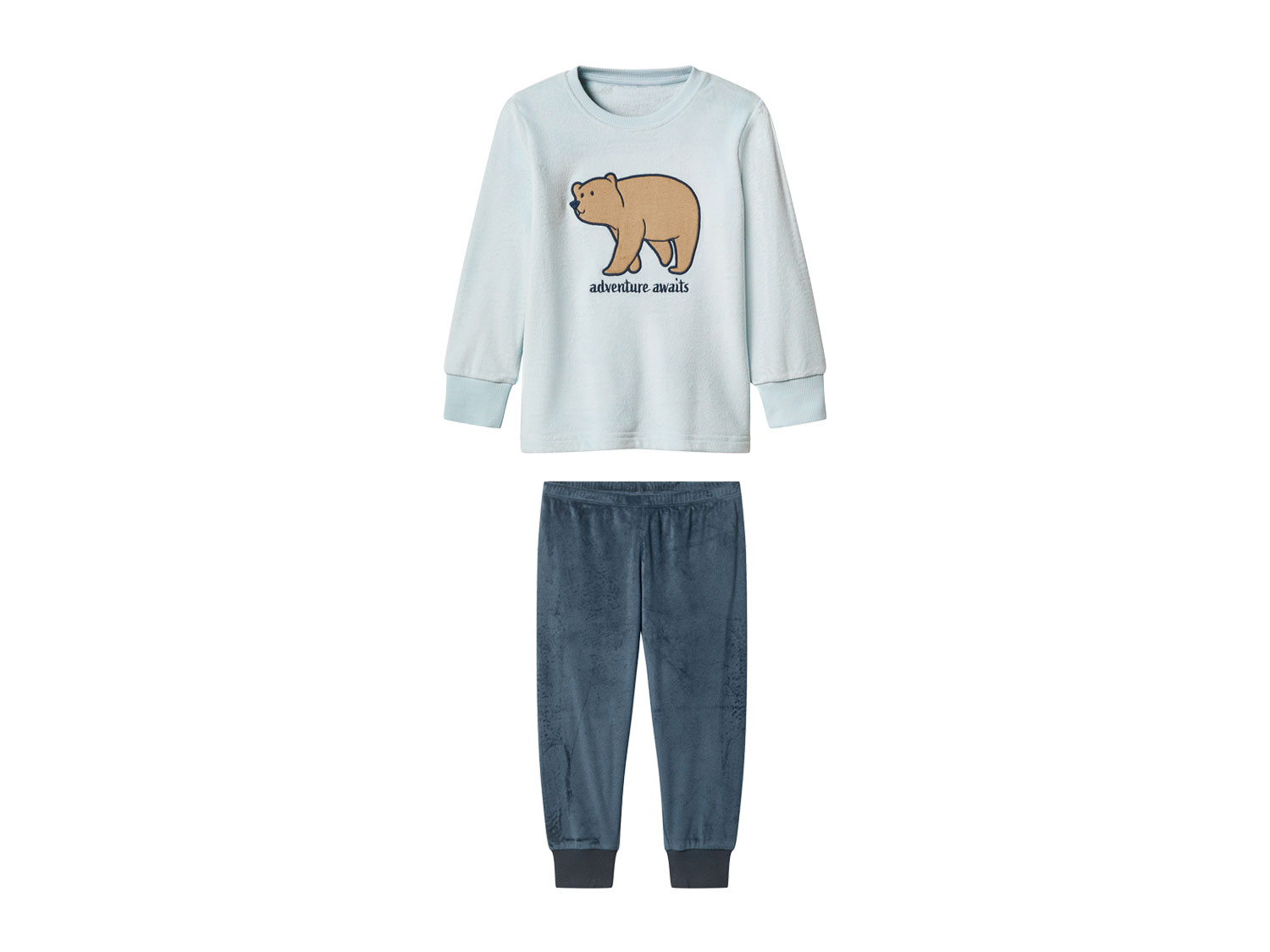 lupilu® Chlapčenské plyšové pyžamo (modrá/navy modrá, 122/128)