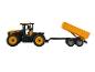 Žltý traktor Fastrac s kipríkovou prívesnou, hračky.