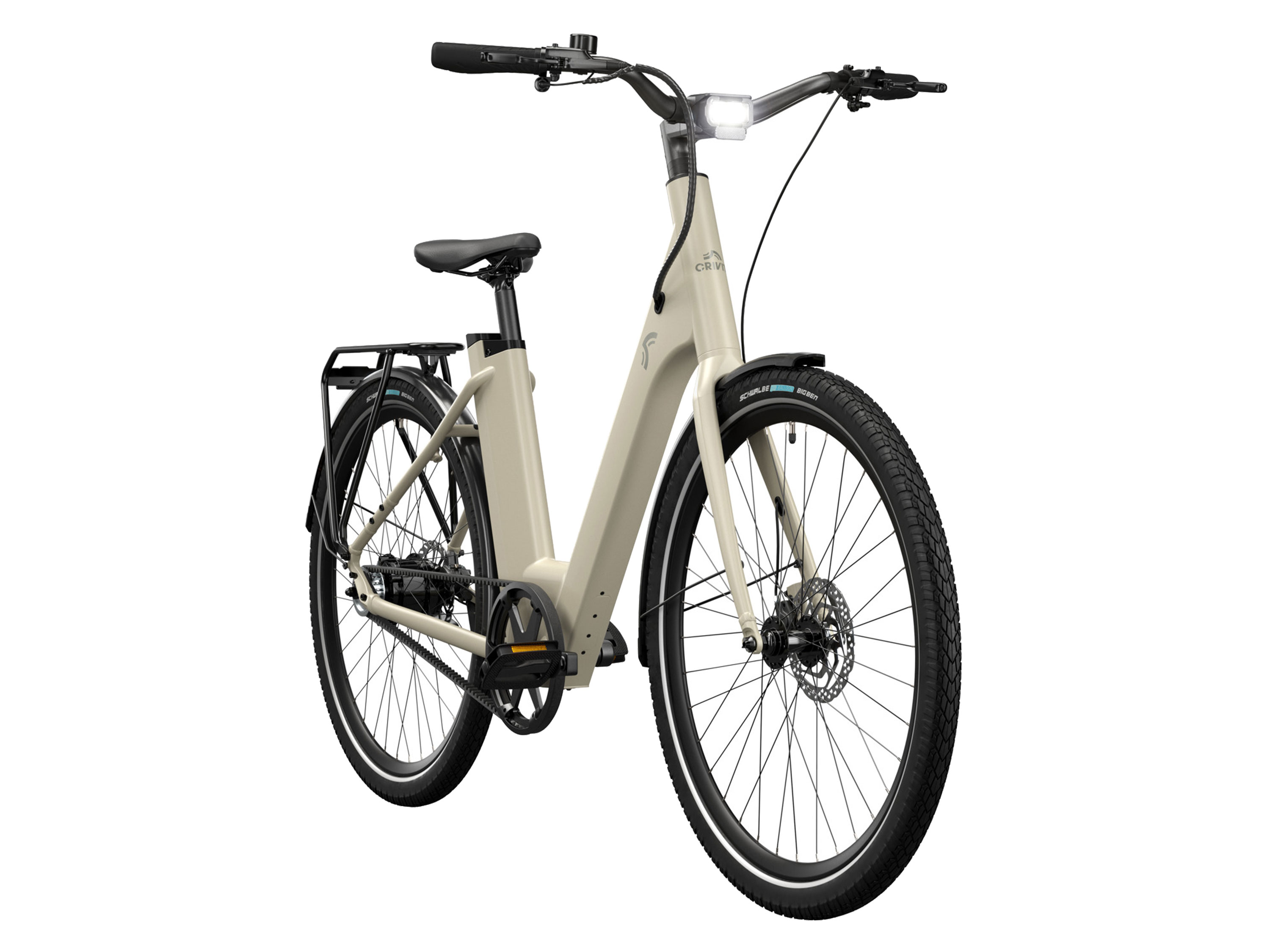 CRIVIT Mestský elektrobicykel Y.3 Belt Drive (béžová)