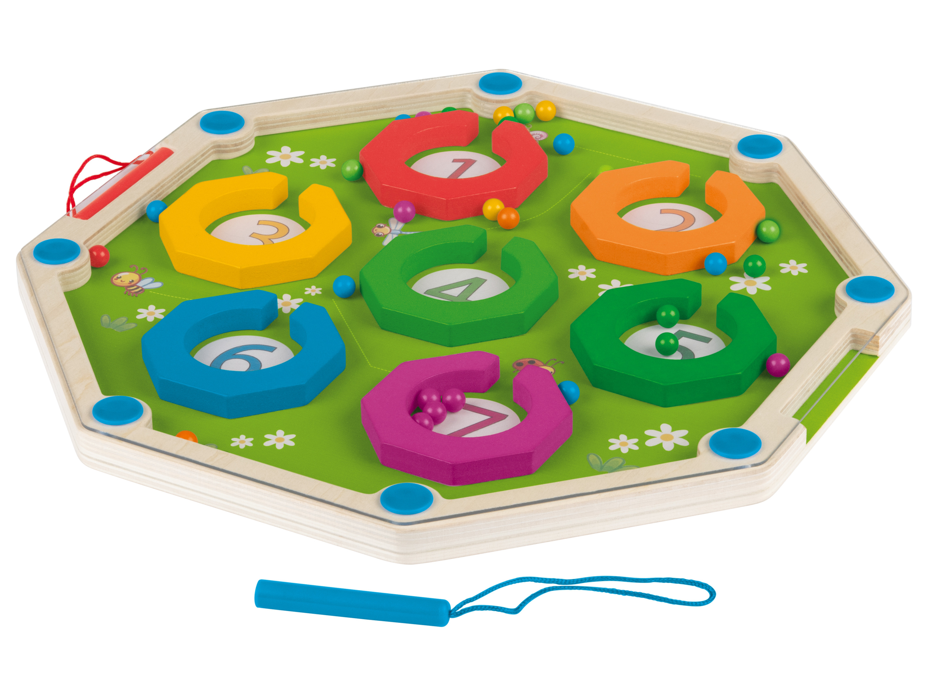 lupilu® Drevená hra Montessori (magnetický labyrint)