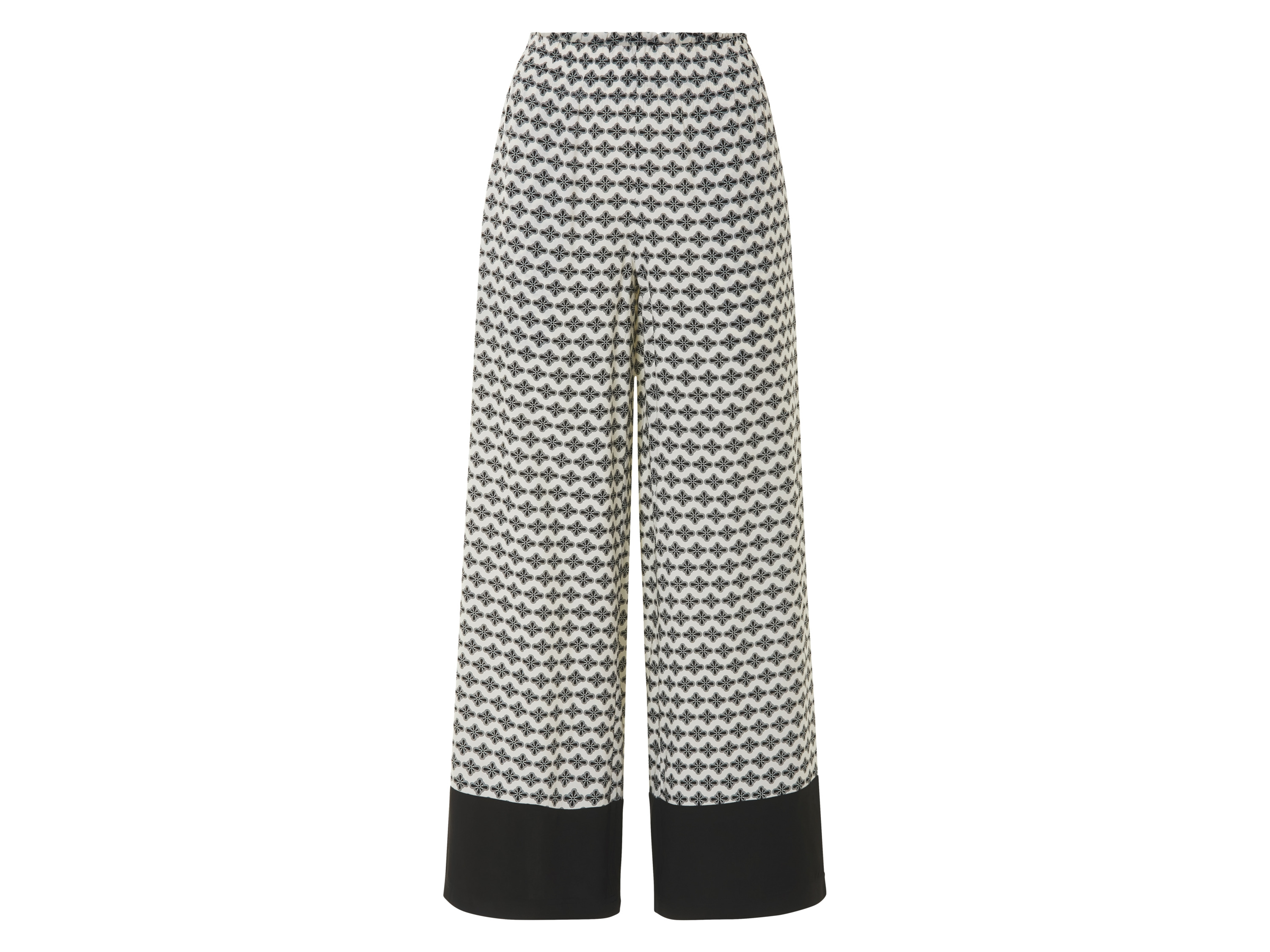 esmara® Dámske nohavice Wide Leg (vzor/biela, XS (32/34))