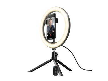 Trust Statív so svetlom Ring Light Vlogging Kit Maku