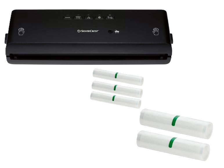 SILVERCREST® Vákuovačka SV 130 A1, čierna + Fólie na vákuové balenie SFS 300 C1/SOFS 300 C1