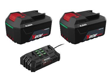PARKSIDE® Akumulátor 20 V/4 Ah PAP 204 A1, 2 kusy + Dvojitá nabíjačka na akumulátor 20 V/4,5 A PDSLG 20 B1