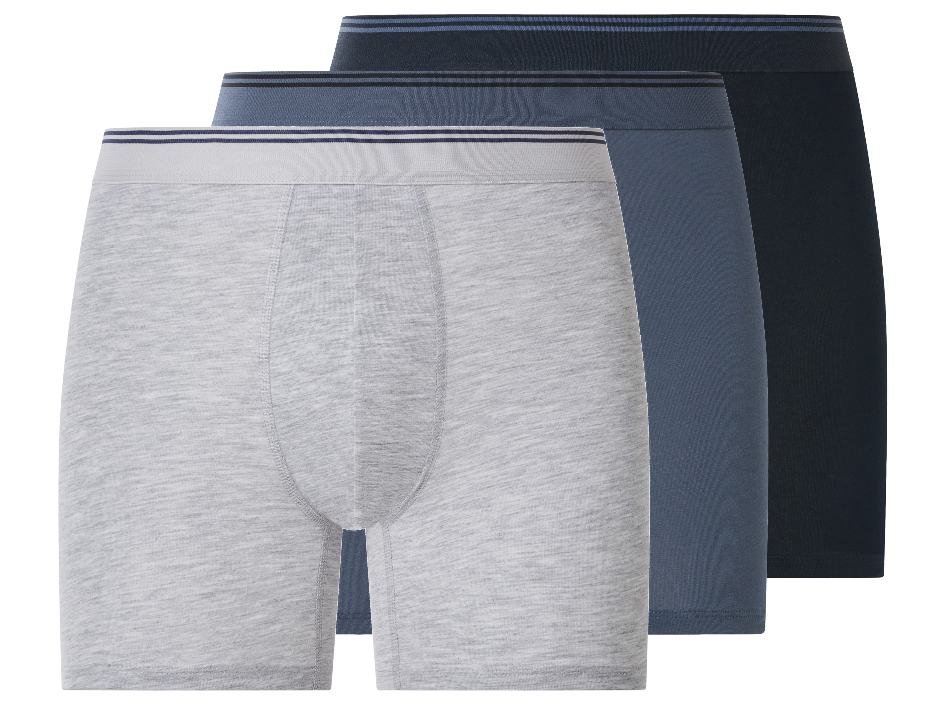esmara Men Pánske boxerky, 3 kusy (navy modrá/sivá, 4/S)