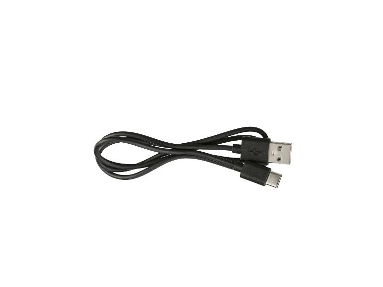 Čierny USB-A na USB-C nabíjací kábel