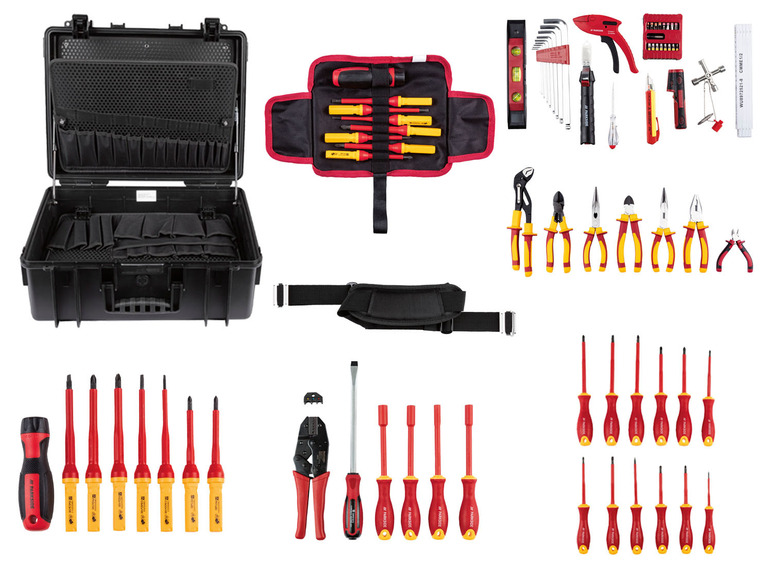 PARKSIDE® Kufor s náradím pre elektrikárov, 83-dielna súprava