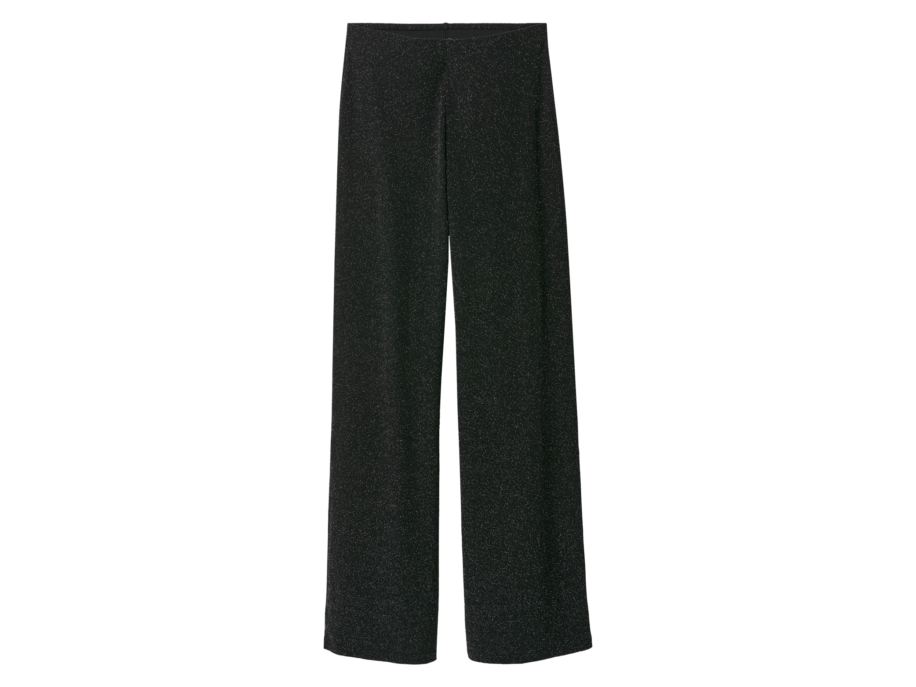 esmara® Dámske široké nohavice (s trblietkami/čierna, XS (32/34))
