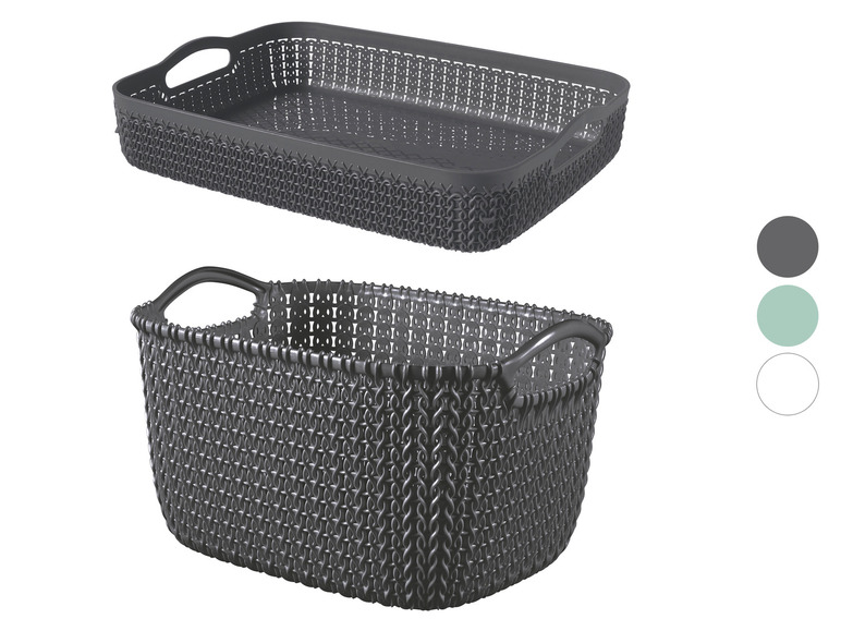Prejsť na zobrazenie na celú obrazovku: Curver Úložný pletený kôš KNIT, 4,5 l/8 l – obrázok 1
