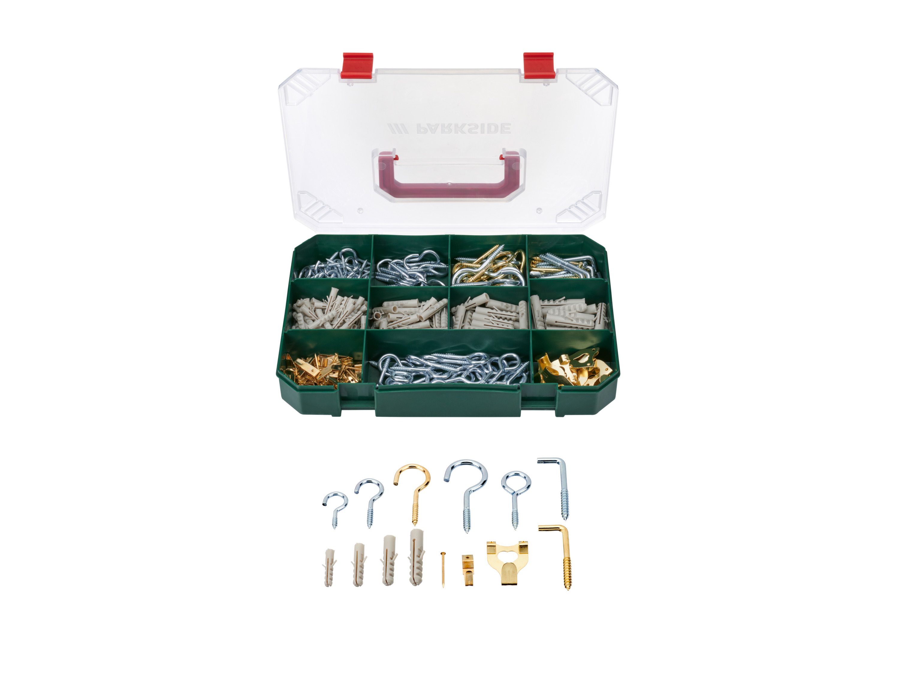 PARKSIDE® Háčiky/príchytky/klince (sortiment háčikov a príchytiek)