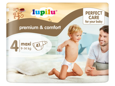 lupilu® Detské plienky premium Maxi 4, 41 kusov