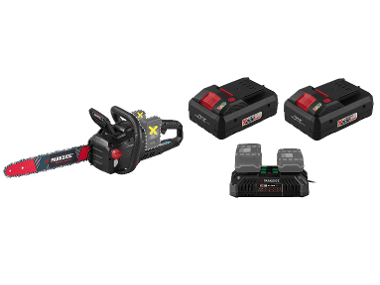 PARKSIDE PERFORMANCE® Aku reťazová píla PPKSA 40-Li C3 + Smart akumulátor 20 V/4 Ah PAPS 204 B1, 2 kusy + Dvojitá nabíjačka 20 V/4,5 A