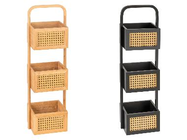 Wenko Regál s 3 bambusovými košmi