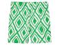 Zelené a biele šortky s geometrickým vzorom.