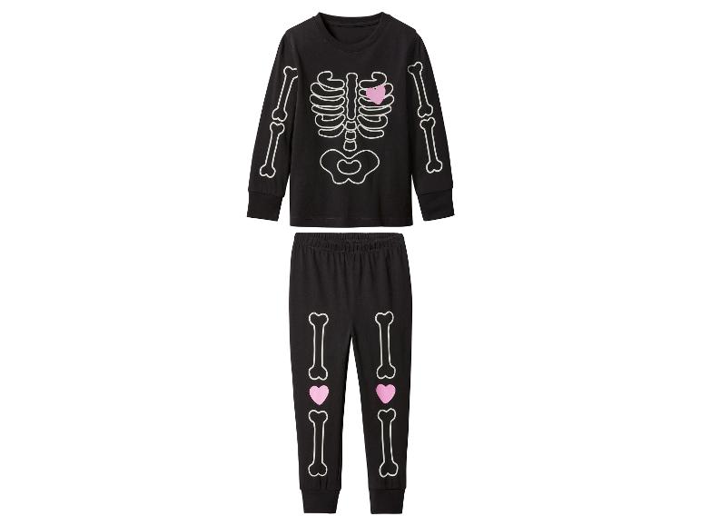 lupilu® Dievčenské pyžamo s halloweenskym motívom (čierna, 110/116)