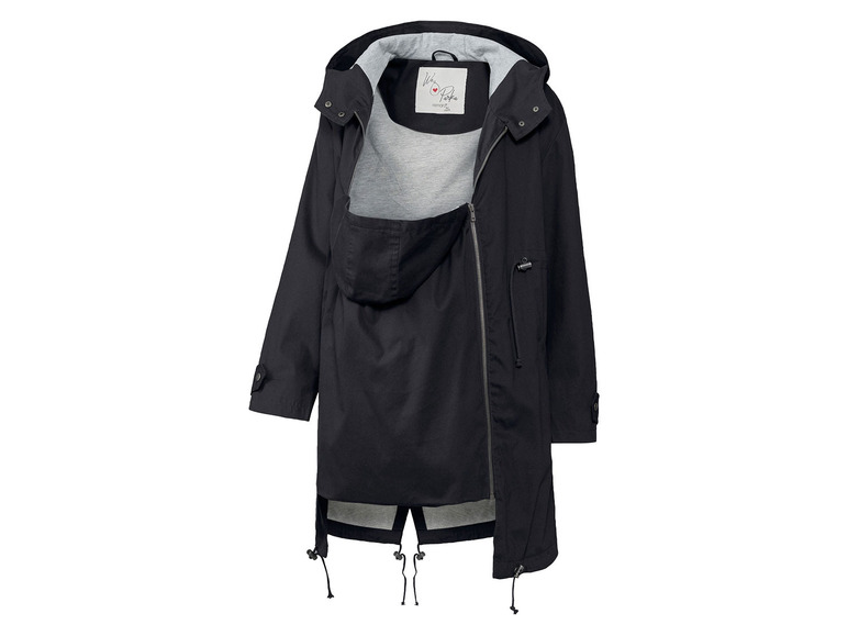 Čierna parka s integrovanou nosičkou od We Love Parka.
