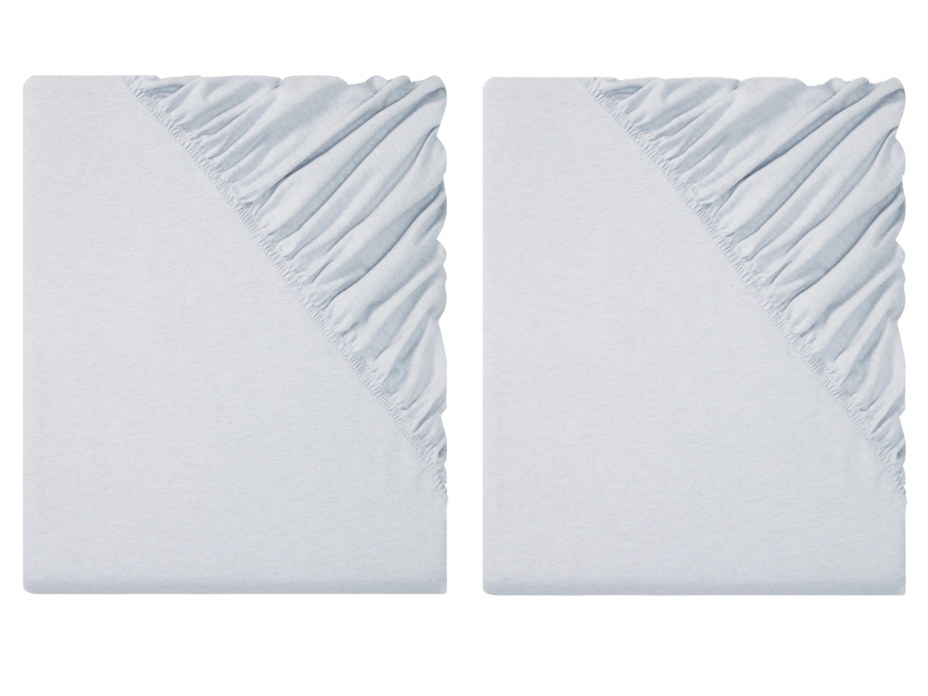 LIVARNO home Napínacia plachta, 90 – 100 x 200 cm, bledosivá, 2 kusy