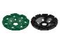 Dva brúsne kotúče, čierny a zelený