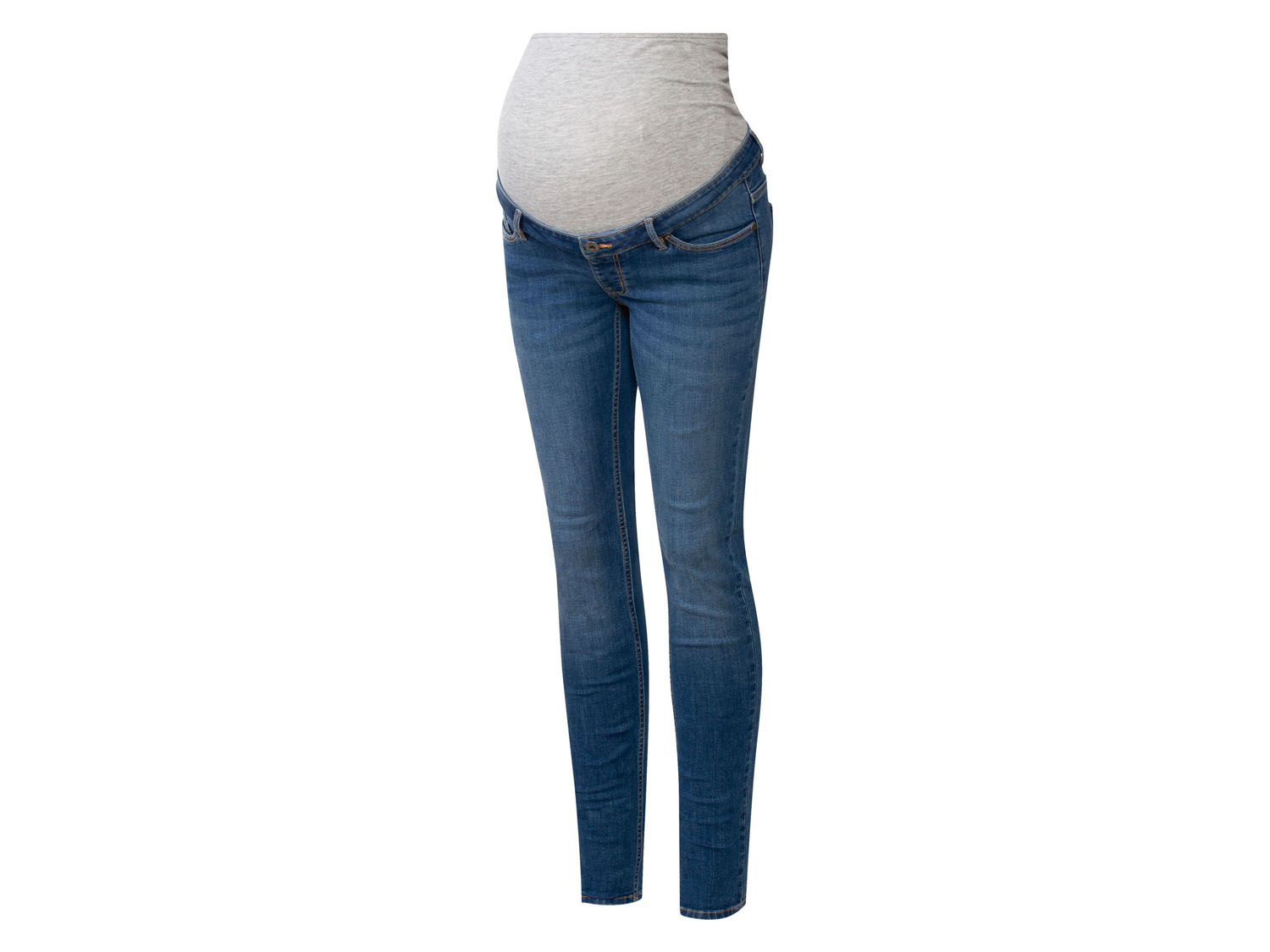 esmara® Dámske tehotenské rifle (modrý denim, 34)