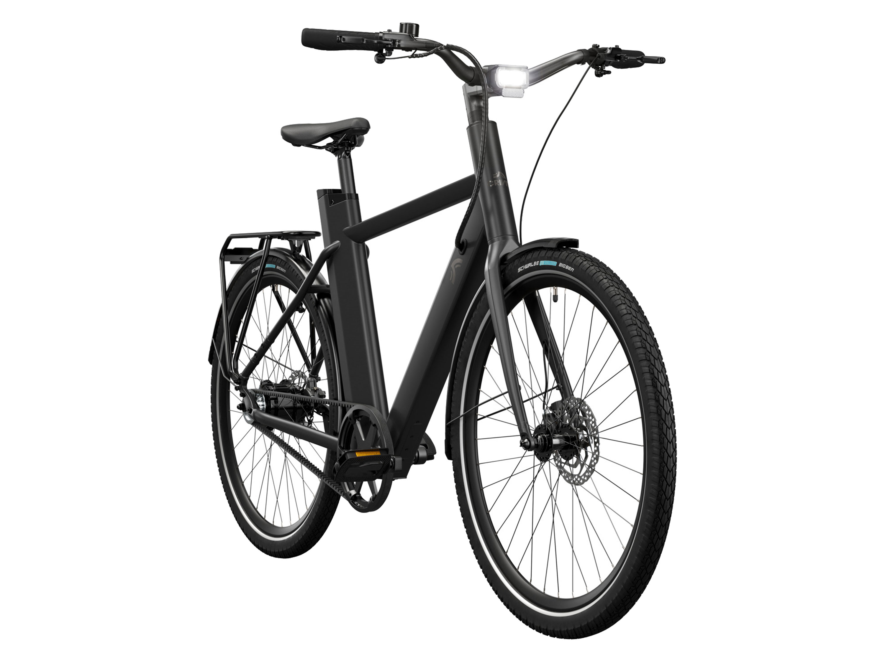 CRIVIT Mestský elektrobicykel s remeňovým pohonom Gates X.3 (čierna)
