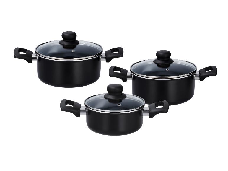SILVERCREST® Súprava hliníkových hrncov, 3-dielna