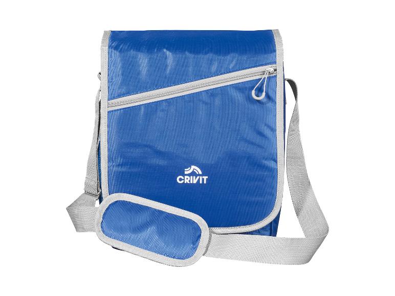 Modrá crossbody taška Crivit s vreckom.