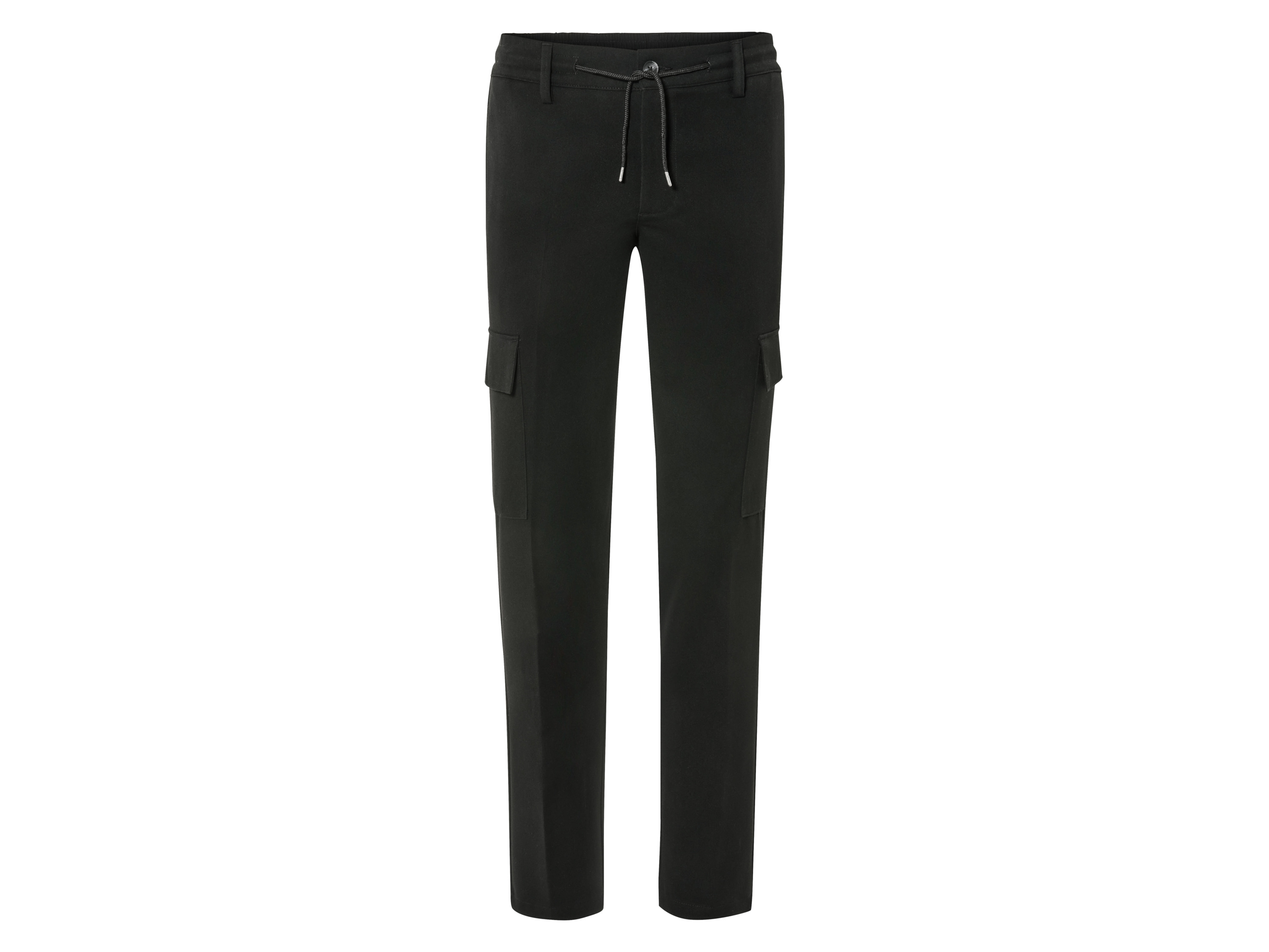 LIVERGY® Pánske flanelové cargo nohavice (M (48/50), čierna)