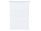 Minimalistické biele rolety.