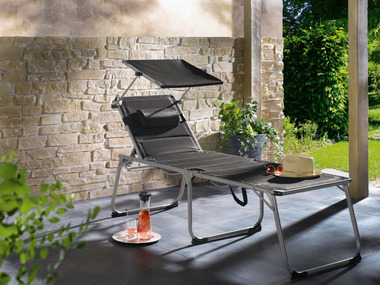 LIVARNO home Hliníkové ležadlo Houston, sivá