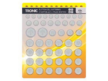 TRONIC® Gombíkové batérie, 48-dielna súprava