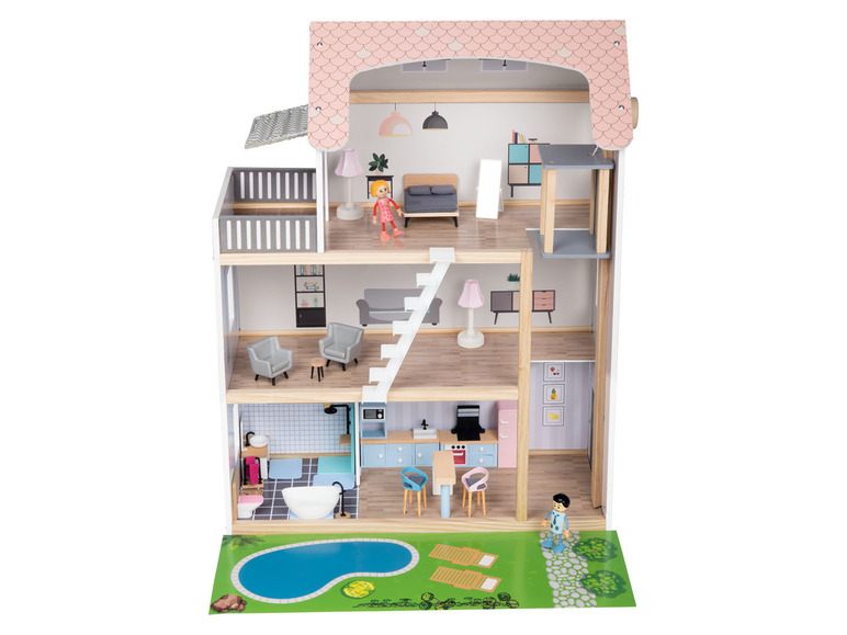 Prejsť na zobrazenie na celú obrazovku: Playtive Drevený domček pre bábiky, 39-dielny – obrázok 4