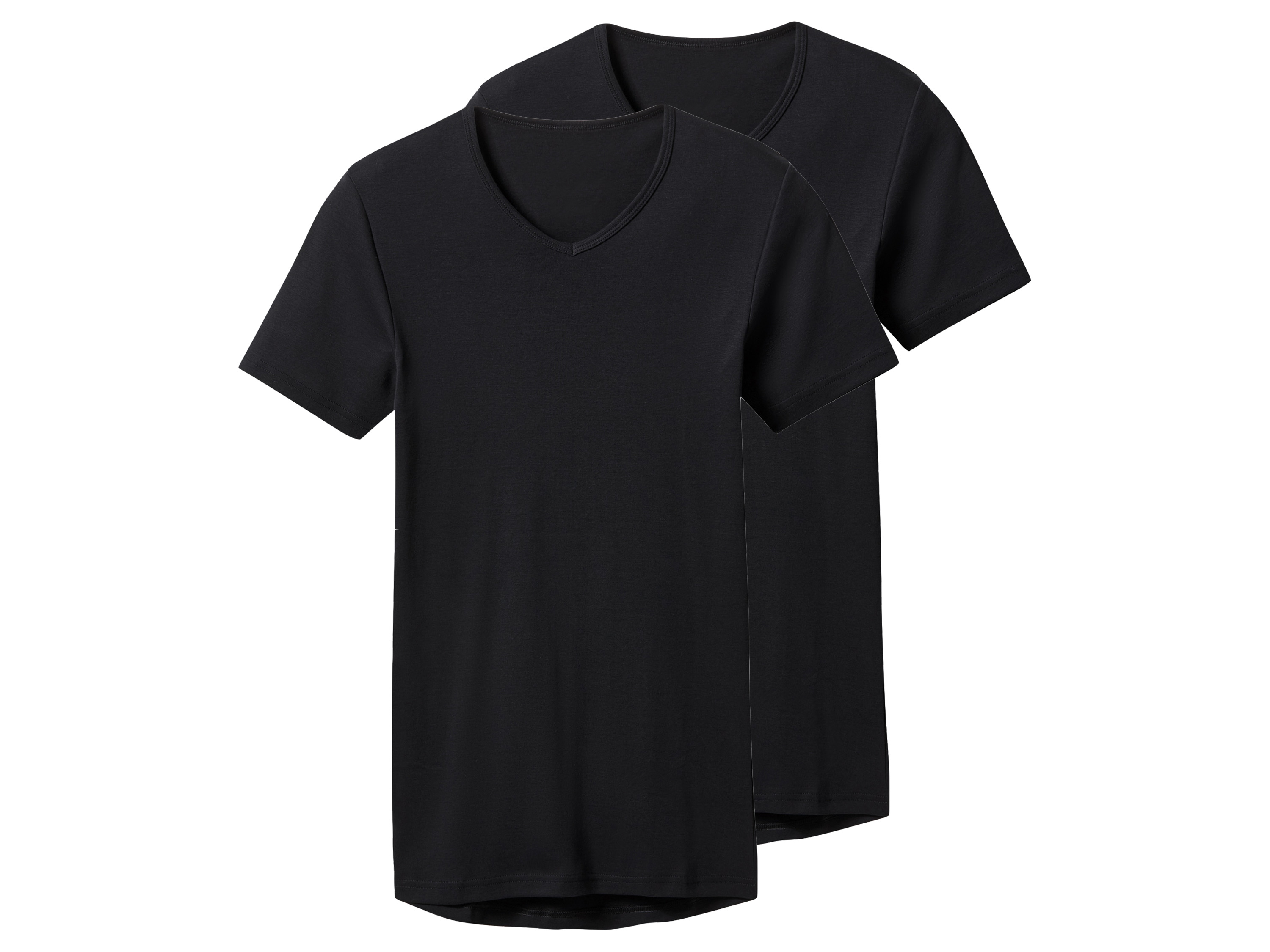 esmara Men Pánske spodné tričko, 2 kusy (výstrih v tvare „V“, čierna, 7/XL)