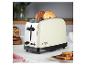 Krémový toastovač Russell Hobbs s dvoma toastami.