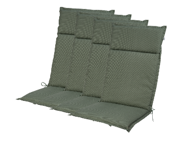 LIVARNO home Podložka na kreslo s vysokým operadlom Houston, zelená, 4 kusy