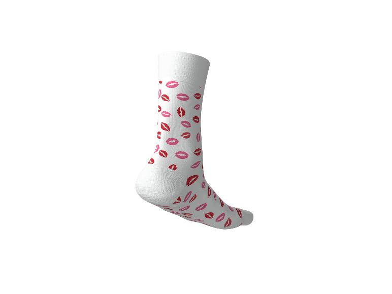 esmara® Dámske/pánske ponožky, 2 páry (pery/mašle, 35/38)