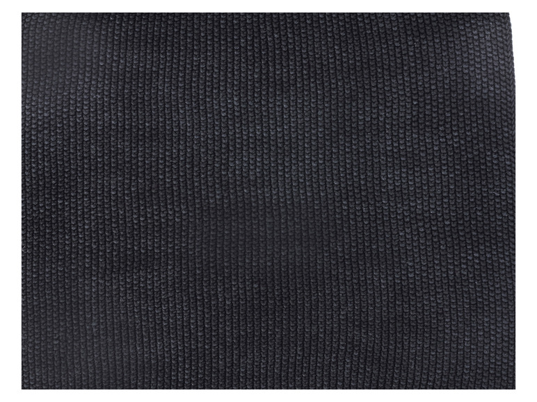 Detailný záber na tmavosivú tkaninu s výraznou štruktúrou.
