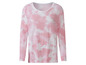 Ružový longsleeve s potlačou tie-dye.