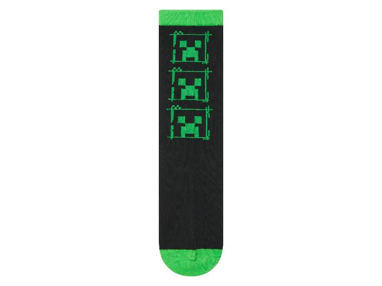 Čierne Minecraft ponožky s motívom Creepera.