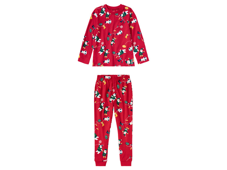 E-shop lupilu® Dievčenské bavlnené vianočné pyžamo (98/104, červená)