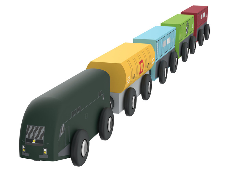 Prejsť na zobrazenie na celú obrazovku: Playtive Drevený rýchlik/nákladný vlak – obrázok 3